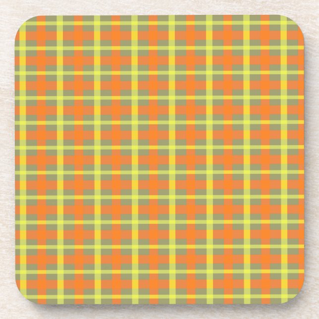 Harvest Plaid Coaster (Front)