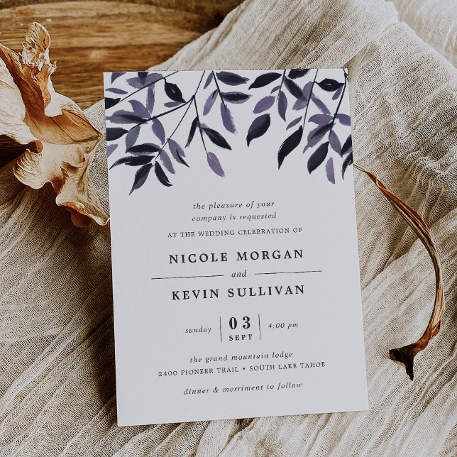 Harvest Plum | Watercolor Wedding Invitation (Creator Uploaded)