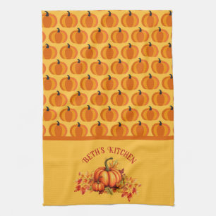 Harvest Pumpkin Patch Tea Towel