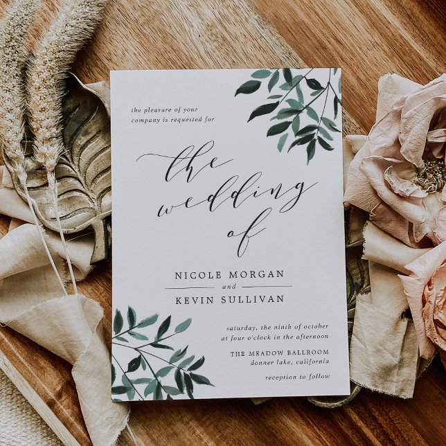 Harvest Sage | Watercolor Wedding Invitation (Creator Uploaded)