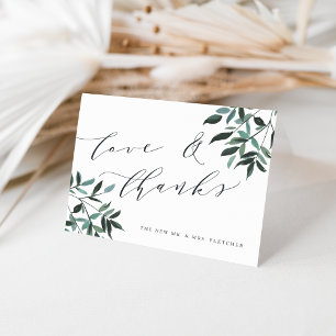 Harvest Sage Wedding Thank You Card