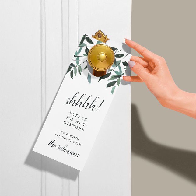Harvest Sage Wedding Welcome/Do Not Disturb Door Hanger (Creator Uploaded)