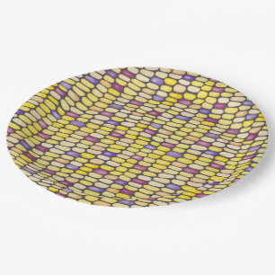 Harvest Season Indian Corn Paper Plates