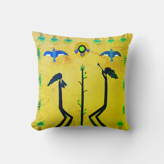 Harvest Song Throw Pillow (Front)