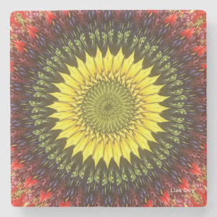 Harvest Sunflower Stone Coaster