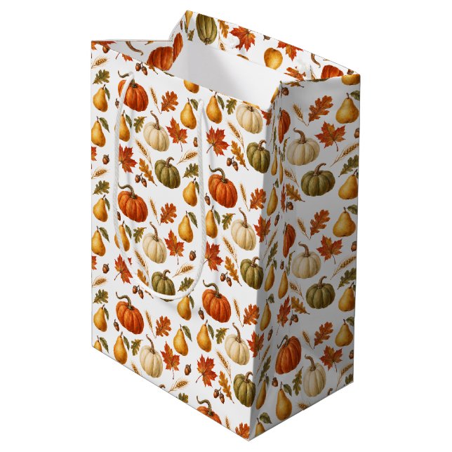 Harvest Table Autumn Medium Gift Bag (Back Angled)