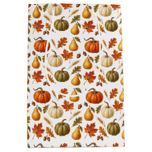 Harvest Table Autumn Thanksgiving Medium Gift Bag