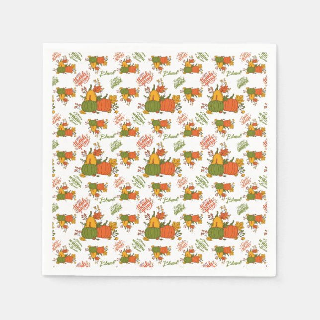 Harvest Thanksgiving Paper Napkin (Front)