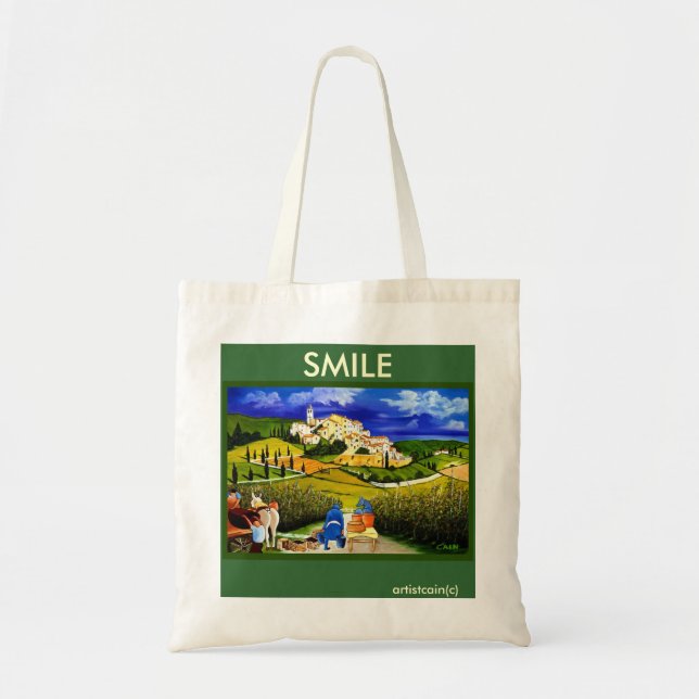 HARVEST THE GRAPES TOTE BAG (Front)
