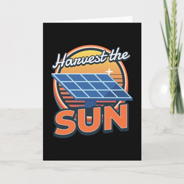 Harvest The Sun Solar Photovoltaic Sun Card (Front)
