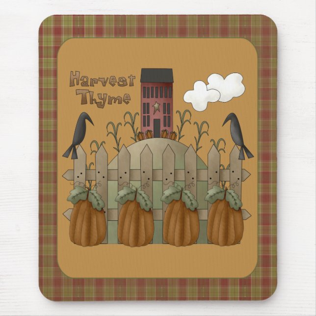"Harvest Thyme" Autumn Mousepad (Front)