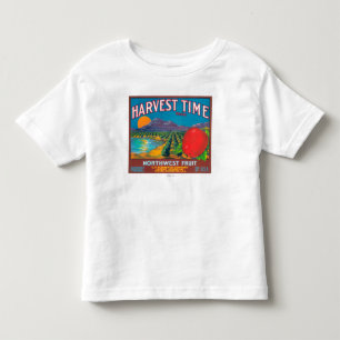 Harvest Time Apple Label - Yakima, WA Toddler T-Shirt