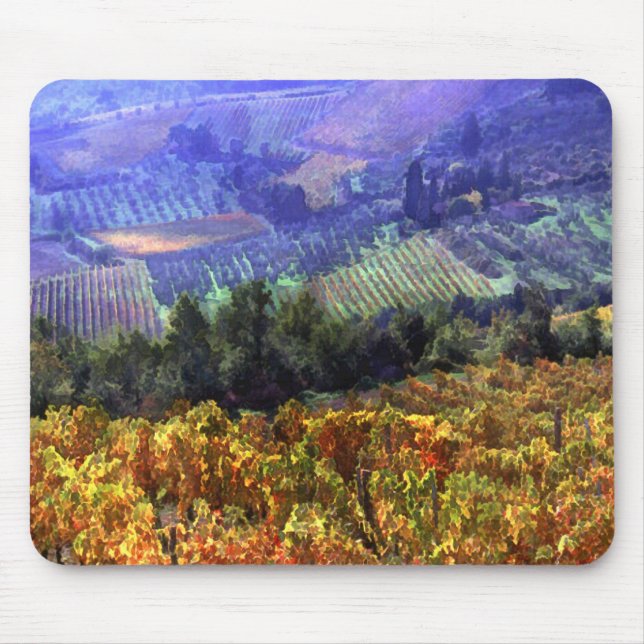 Harvest Time at the Vineyard Mouse Mat (Front)