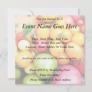 Harvest Time - Tomatoes! Invitation