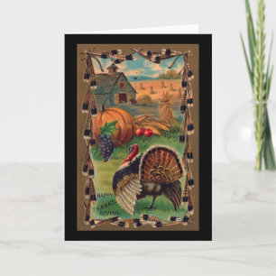 Harvest, Tom and Farm Vintage Thanksgiving Holiday Card
