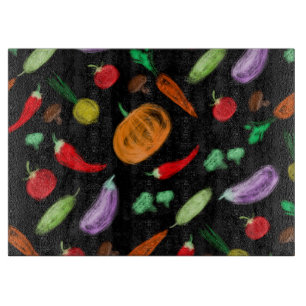 Harvest vegetables tomato pepper carrot mushroom c cutting board