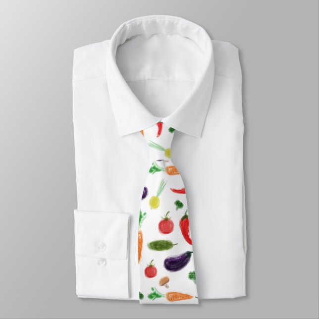 Harvest vegetables tomato pepper carrot mushroom c tie (Tied)