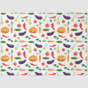 Harvest vegetables tomato pepper carrot mushroom c tissue paper