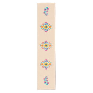 Harvest Wheat Mexican Inspired Floral Table Runner