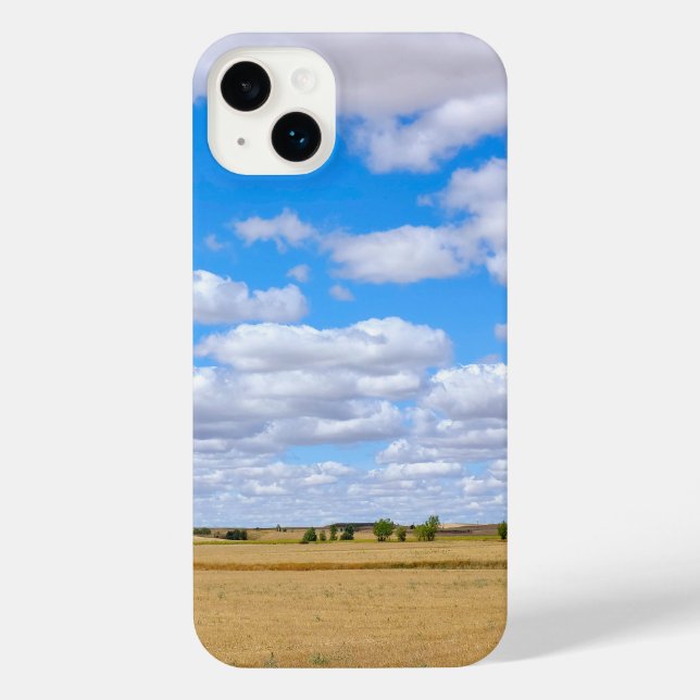 Harvested wheat fields  iPhone case (Back)