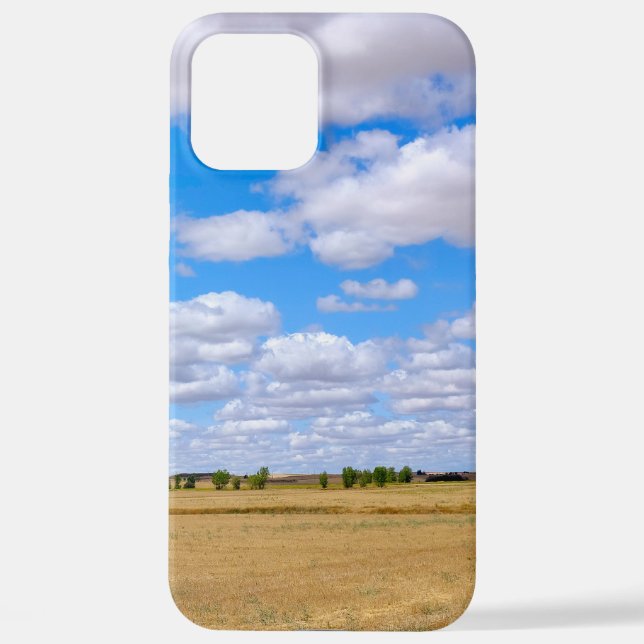 Harvested wheat fields  iPhone case (Back)