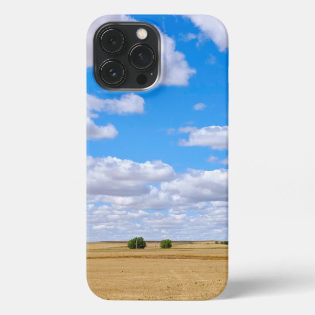 Harvested wheat fields  iPhone case (Back)