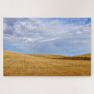 Harvested wheat fields jigsaw puzzle