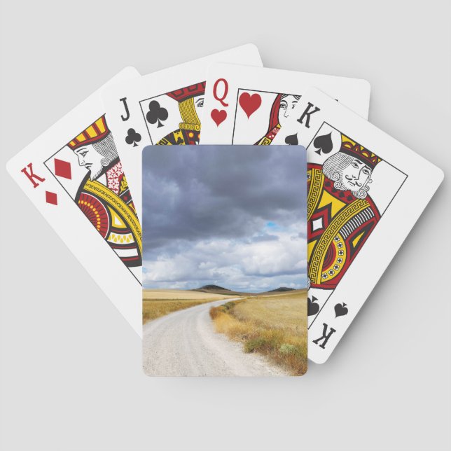 Harvested wheat fields  playing cards (Back)