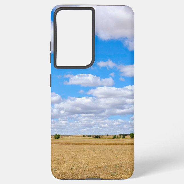 Harvested wheat fields  samsung galaxy s21 ultra case (Back)