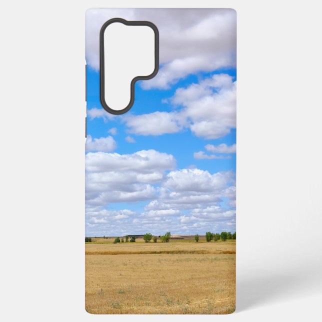 Harvested wheat fields  samsung galaxy s22 ultra case (Back)