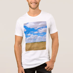 Harvested wheat fields Tri-Blend shirt