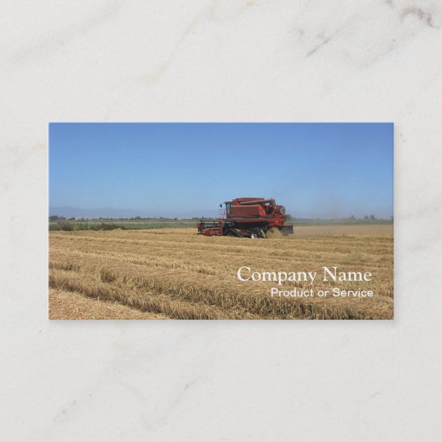 Harvester business card (Front)