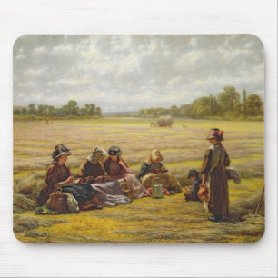 Harvesters resting in the Sun, Berkshire, 1865 Mouse Mat