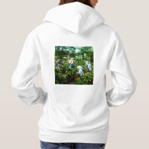 Harvesting Green Tea Leaves Old Japan Farmers Hoodie