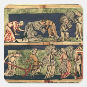 Harvesting, Rhine School Square Sticker