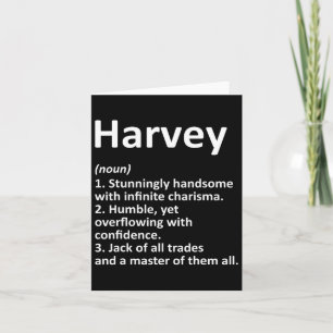 Harvey Definition Personalised Name Funny Birthday Card