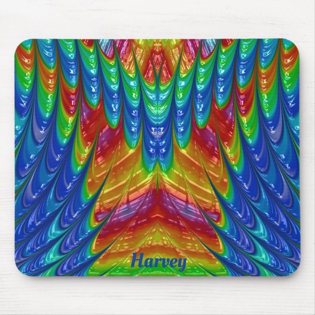HARVEY ~ Pretty 3D Pattern ~ Personalized  Mouse Mat (Front)