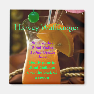 Harvey Wallbanger Cocktail Magnet