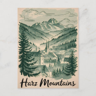 Harz Mountains Germany vintage Postcard