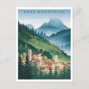 Harz Mountains Germany vintage Postcard