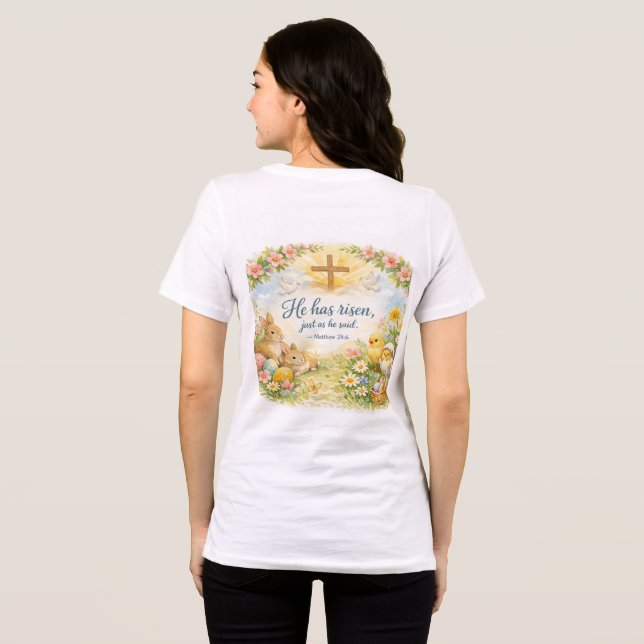 Has Risen adult tshirt (Back Full)