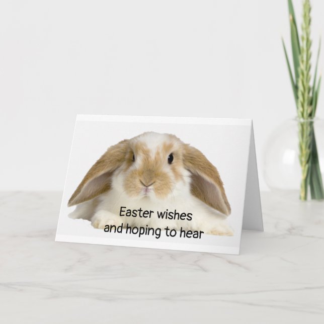 HAS THE EARS/HOPE'S TO HEAR YOUR EASTER HAPPY HOLIDAY CARD (Front)