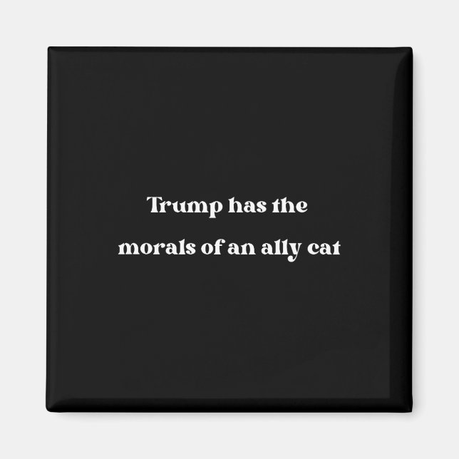 Has The Morals Of An Ally Cat Funny Joe  Magnet (Front)