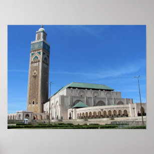 Hasan II mosque in Casablanca, Morocco. Jigsaw Puz Poster