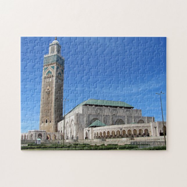 Hasan II mosque in Casablanca, Morocco. Jigsaw Puzzle (Horizontal)