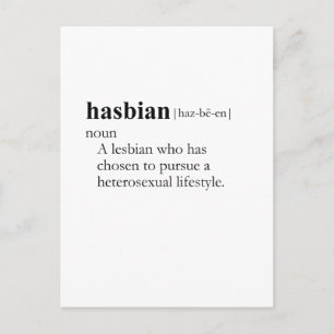 HASBIAN (definition) Postcard