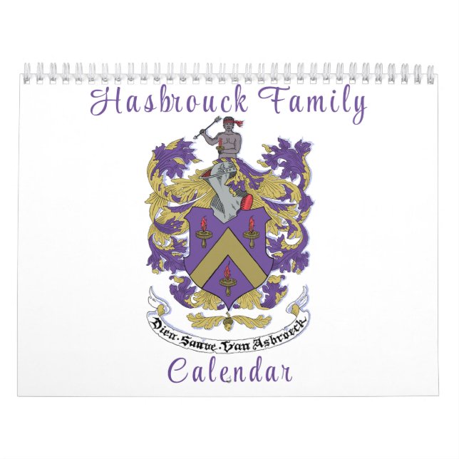 Hasbrouck Family Wall Calendar (Cover)