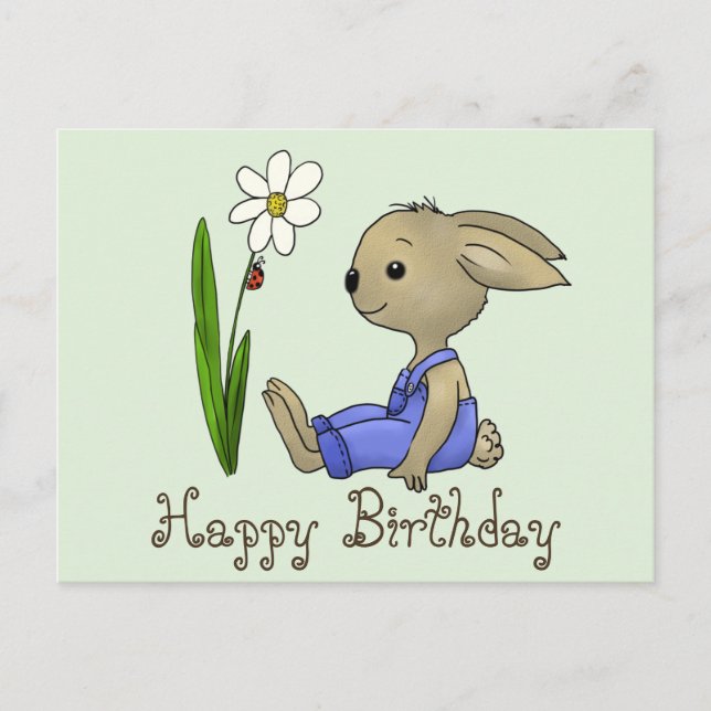 Hase und Blume Postcard (Front)