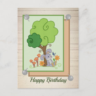 Hase unterm Baum Postcard