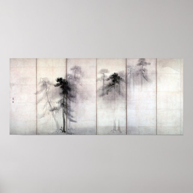 Hasegawa Tōhaku Pine Trees Poster (Front)